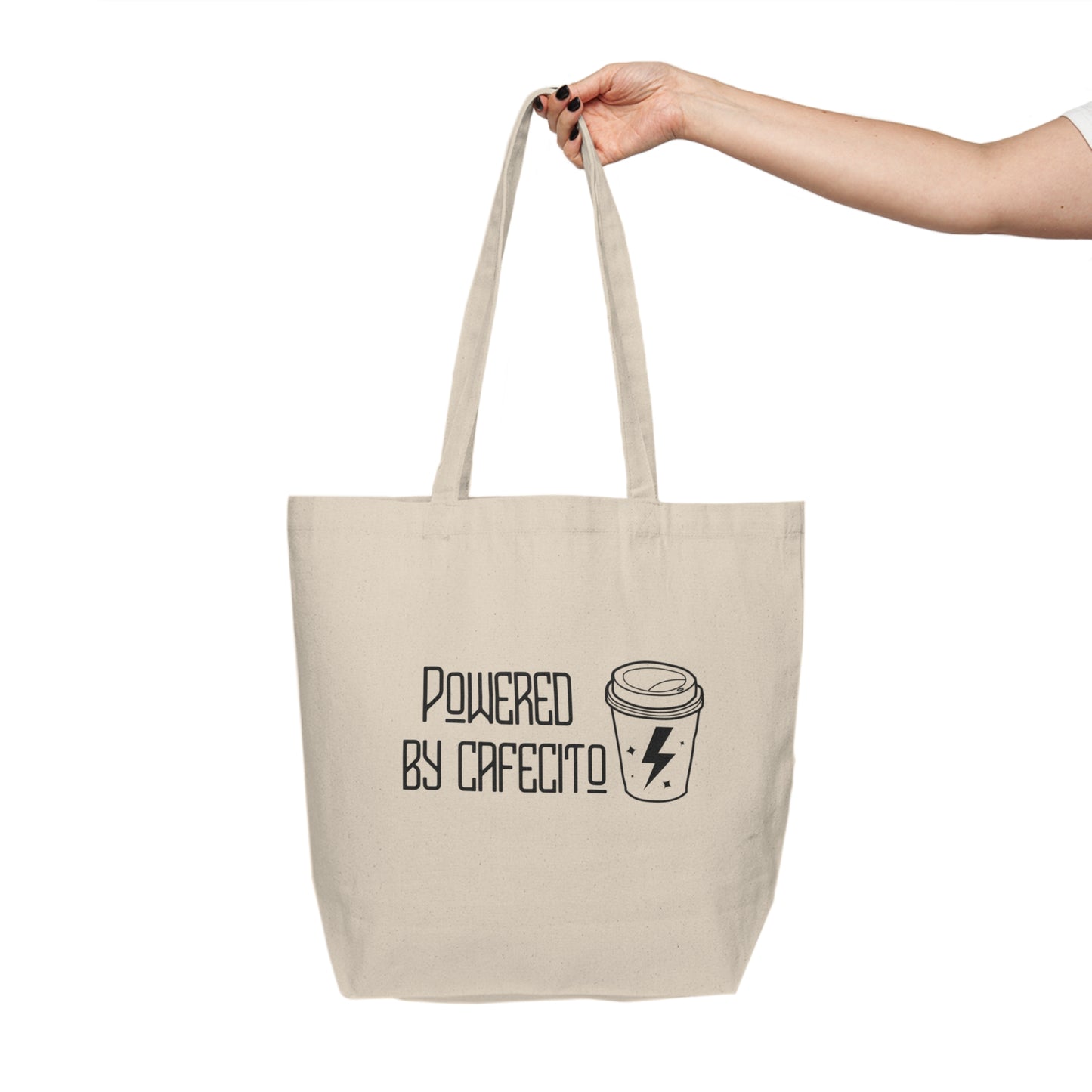 POWERED BY CAFECITO TOTE BAG