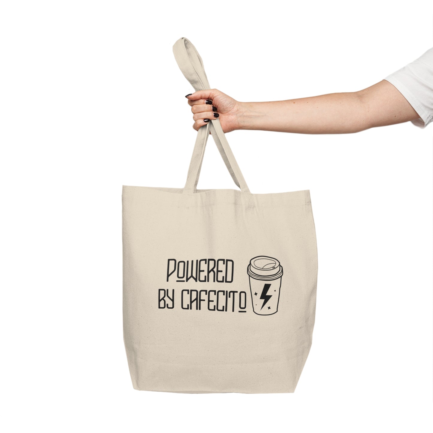 POWERED BY CAFECITO TOTE BAG